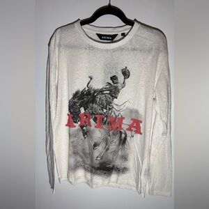 Arima White Graphic T-Shirt size small